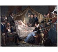 ZHAOSHAN De Célèbres Tableaux Imprimer Affiche Toile Avec Image Mort de Napoléon Steuben par Charles Auguste Steuben Impression Peinture Huile Pour la Décoration Murale 60x90cm