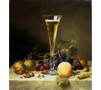 ZHAOSHAN De Célèbres Tableaux Imprimer Affiche Toile Avec Image Nature morte au verre de Johann Wilhelm Preyer Impression Peinture Huile Pour la Décoration Murale 60x90cm
