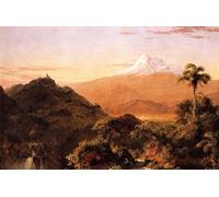 ZHAOSHAN De Célèbres Tableaux Imprimer Affiche Toile Avec Image Paysage du sud par Frederic Edwin Church Impression Peinture Huile Pour la Décoration Murale 60x90cm