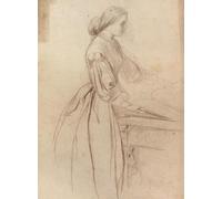 ZHAOSHAN De Célèbres Tableaux Imprimer Affiche Toile Avec Image Portrait d'une dame peut-être Julia Jackson George Frederic Watts Impression Peinture Huile Pour la Décoration de Bureau 60x90cm