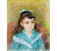 ZHAOSHAN De Célèbres Tableaux Imprimer Affiche Toile Avec Image Portrait d'une jeune fille Elisabeth Maître par Pierre Auguste Renoir Impression Peinture Huile Pour la Décoration de Bureau 60x90cm
