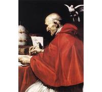 ZHAOSHAN De Célèbres Tableaux Imprimer Affiche Toile Avec Image Saint Grégoire le Grand par Carlo Saraceni Impression Peinture Huile Pour la Décoration de la Chambre à Coucher 60x90cm