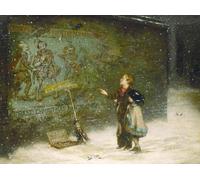 ZHAOSHAN De Célèbres Tableaux Imprimer Affiche Toile Avec Image Se souvenir des joies passées par Augustus Edwin Mulready Impression Peinture Huile Pour la Décoration Murale 60x90cm