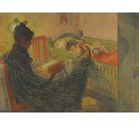 ZHAOSHAN De Célèbres Tableaux Imprimer Affiche Toile Avec Image Soi-disant malade de Carl Larsson Impression Peinture Huile Pour la Décoration de Bureau 60x90cm