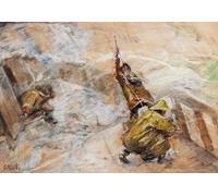 ZHAOSHAN De Célèbres Tableaux Imprimer Affiche Toile Avec Image Temps violent Christian Krohg Impression Peinture Huile Pour la Décoration de la Chambre à Coucher 60x90cm