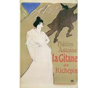 ZHAOSHAN De Célèbres Tableaux Imprimer Affiche Toile Avec Image Théâtre Antoine d'Henri De Toulouse Lautrec Impression Peinture Huile Pour la Décoration de Bureau 60x90cm