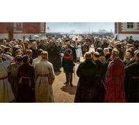 ZHAOSHAN De Célèbres Tableaux Paysage Toile Affiche Affiche De Arts Alexandre Iii recevant les doyens des cantons dans la cour par Ilya Efimovich Repin Pour la Décoration de Bureau 60x90cm