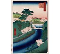 ZHAOSHAN De Célèbres Tableaux Paysage Toile Affiche Affiche De Arts cascade par Utagawa Hiroshige Impression Peinture Huile Pour la Décoration de la Chambre à Coucher 60x90cm