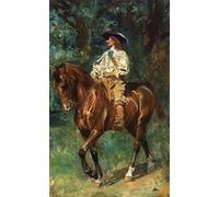 ZHAOSHAN De Célèbres Tableaux Paysage Toile Affiche Affiche De Arts Cavalier monté par Jean-louis Ernest Meissonier Impression Peinture Huile Pour la Décoration Murale 60x90cm