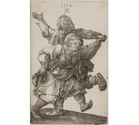 ZHAOSHAN De Célèbres Tableaux Paysage Toile Affiche Affiche De Arts Couple de paysans dansant par Albrecht Dürer Impression Peinture Huile Pour la Décoration de la Chambre à Coucher 60x90cm