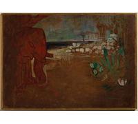 ZHAOSHAN De Célèbres Tableaux Paysage Toile Affiche Affiche De Arts Décor Indien Pour Le par Henri De Toulouse Lautrec Impression Peinture Huile Pour la Décoration de Bureau 60x90cm