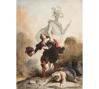 ZHAOSHAN De Célèbres Tableaux Paysage Toile Affiche Affiche De Arts Don Juan et Leporello rencontrent la statue du commandeur dans par Evariste Pour la Décoration de la Chambre à Coucher 60x90cm
