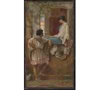 ZHAOSHAN De Célèbres Tableaux Paysage Toile Affiche Affiche De Arts Étude pour 'l'ancienne vieille histoire' John William Godward Impression Peinture Huile Pour la Décoration de Bureau 60x90cm