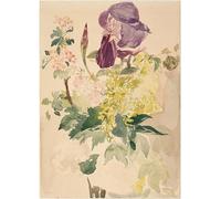 ZHAOSHAN De Célèbres Tableaux Paysage Toile Affiche Affiche De Arts Fleur avec Iris Laburnum et Géranium par Edouard Manet Impression Peinture Huile Pour la Décoration de Bureau 60x90cm