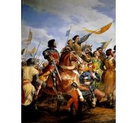 ZHAOSHAN De Célèbres Tableaux Paysage Toile Affiche Affiche De Arts Guerre franco-anglaise la bataille de Bouvines par Horace Vernet Impression Peinture Huile Pour la Décoration de Bureau 60x90cm