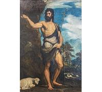 ZHAOSHAN De Célèbres Tableaux Paysage Toile Affiche Affiche De Arts Jean le Baptiste de Tiziano Vecelli Impression Peinture Huile Pour la Décoration de Bureau 60x90cm