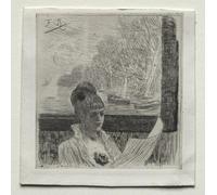 ZHAOSHAN De Célèbres Tableaux Paysage Toile Affiche Affiche De Arts Jeune femme de Félicien Rops Impression Peinture Huile Pour la Décoration de Bureau 60x90cm