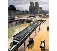 ZHAOSHAN De Célèbres Tableaux Paysage Toile Affiche Affiche De Arts Jour de pluie Notre-Dame de Paris par Albert Marquet Impression Peinture Huile Pour la Décoration Murale 60x90cm