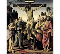 ZHAOSHAN De Célèbres Tableaux Paysage Toile Affiche Affiche De Arts la Crucifixion avec les saints François Marie Madeleine Jean Baptiste de Pietro Perugino Pour la Décoration Murale 60x90cm