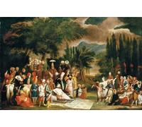 ZHAOSHAN De Célèbres Tableaux Paysage Toile Affiche Affiche De Arts la partie de chasse du sultan Ahmed Iii par Jean Baptiste Vanmour Impression Peinture Huile Pour la Décoration de Bureau 60x90cm