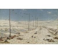 ZHAOSHAN De Célèbres Tableaux Paysage Toile Affiche Affiche De Arts la route des prisonniers de guerre par Vasily Vereshcagin Impression Peinture Huile Pour la Décoration de Bureau 60x90cm