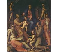ZHAOSHAN De Célèbres Tableaux Paysage Toile Affiche Affiche De Arts la sainte famille avec les saints de Jacopo Pontormo Impression Peinture Huile Pour la Décoration de la Chambre à Coucher 60x90cm