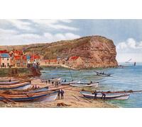 ZHAOSHAN De Célèbres Tableaux Paysage Toile Affiche Affiche De Arts le Nab Staithes d'Alfred Robert Quinton Impression Peinture Huile Pour la Décoration de la Chambre à Coucher 60x90cm