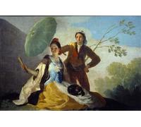 ZHAOSHAN De Célèbres Tableaux Paysage Toile Affiche Affiche De Arts le tableau Parasol de Francisco De Goya Impression Peinture Huile Pour la Décoration de Bureau 60x90cm