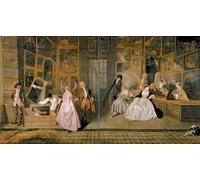 ZHAOSHAN De Célèbres Tableaux Paysage Toile Affiche Affiche De Arts l'Enseigne Gersaint de Jean Antoine Watteau Impression Peinture Huile Pour la Décoration de Bureau 60x90cm