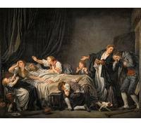 ZHAOSHAN De Célèbres Tableaux Paysage Toile Affiche Affiche De Arts les pères ssent le fils puni par Jean Baptiste Greuze Impression Peinture Huile Pour la Décoration de Bureau 60x90cm