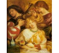ZHAOSHAN De Célèbres Tableaux Paysage Toile Affiche Affiche De Arts Musique du matin par Dante Gabriel Rossetti Impression Peinture Huile Pour la Décoration de la Chambre à Coucher 60x90cm