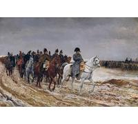 ZHAOSHAN De Célèbres Tableaux Paysage Toile Affiche Affiche De Arts Napoléon en campagne de Jean Louis Ernest Meissonier Impressions Artistiques Pour la Décoration Murale 60x90cm
