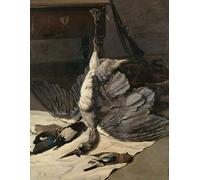 ZHAOSHAN De Célèbres Tableaux Paysage Toile Affiche Affiche De Arts Nature morte au héron de Jean Frédéric Bazille Impression Peinture Huile Pour la Décoration de Bureau 60x90cm