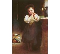 ZHAOSHAN De Célèbres Tableaux Paysage Toile Affiche Affiche De Arts Petite Boudeuse de William Adolphe Bouguereau Impression Peinture Huile Pour la Décoration de Bureau 60x90cm