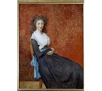 ZHAOSHAN De Célèbres Tableaux Paysage Toile Affiche Affiche De Arts Portrait de Madame Charles Louis Trudaine Peinture Soleil par Jacques Louis David Pour la Décoration Murale 60x90cm