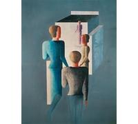 ZHAOSHAN De Célèbres Tableaux Paysage Toile Affiche Affiche De Arts Quatre figures et cube d'Oskar Schlemmer Impression Peinture Huile Pour la Décoration de la Chambre à Coucher 60x90cm
