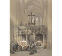 ZHAOSHAN De Célèbres Tableaux Paysage Toile Affiche Affiche De Arts St Michael's Mount Ultrecht par Louis Haghe Impression Peinture Huile Pour la Décoration Murale 60x90cm