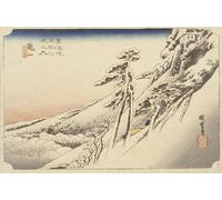 ZHAOSHAN De Célèbres Tableaux Paysage Toile Affiche Affiche De Arts Temps clair après une chute de neige par Utagawa Hiroshige Impression Peinture Huile Pour la Décoration de Bureau 60x90cm
