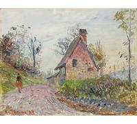 ZHAOSHAN De Célèbres Tableaux Paysage Toile Affiche Affiche De Arts the Surroundings of Rouen by Camille Pissarro Impression Peinture Huile Pour la Décoration de la Chambre à Coucher 60x90cm