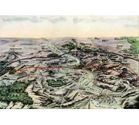 ZHAOSHAN De Célèbres Tableaux Paysage Toile Affiche Affiche De Arts une carte française montrant les champs de bataille de Verdun par Jules Gervais Courtellemont Pour la Décoration de Bureau 60x90cm