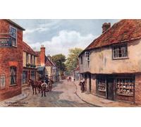 ZHAOSHAN De Célèbres Tableaux Paysage Toile Affiche Affiche De Arts Vieux village de Herne Herne Bay par Alfred Robert Quinton Impression Peinture Huile Pour la Décoration de Bureau 60x90cm