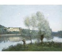 ZHAOSHAN De Célèbres Tableaux Paysage Toile Affiche Affiche De Arts Ville-d'avray de Jean Baptiste Camille Corot Impression Peinture Huile Pour la Décoration de Bureau 60x90cm
