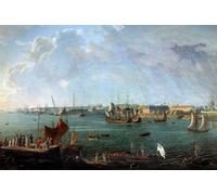 ZHAOSHAN De Célèbres Tableaux Paysage Toile Affiche Affiche De Arts Vue du port de Lorient dans le détail d'un de Jean François Hue Impression Peinture Huile Pour la Décoration Murale 60x90cm
