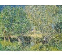 ZHAOSHAN De Célèbres Tableaux Paysage Toile Affiche Affiche De Arts Weiden Am Ufer Der Orvanne par Alfred Sisle Impression Peinture Huile Pour la Décoration de Bureau 60x90cm