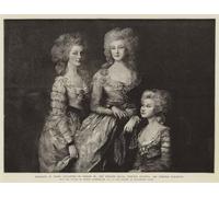 ZHAOSHAN Imprimer Affiche Portraits de trois filles de George Iii la princesse royale la princesse Augusta et la princesse Elizabeth par Gainsborough Pour la Décoration Murale 60x90cm