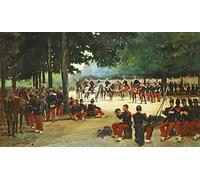 ZHAOSHAN Imprimer Affiche Régiment d'infanterie de détente sur le bois de Boulogne lors d'une revue par Jean Baptiste Edouard Detaille Pour la Décoration de la Chambre à Coucher 60x90cm