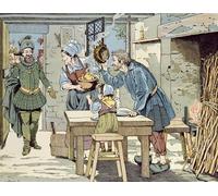 ZHAOSHAN Imprimer Affiche Toile Avec Image Henri Iv Roi des Pauvres qui veut queses sujets aient un poulet pour le dîner du dimanche Pour la Décoration de la Chambre à Coucher 60x90cm
