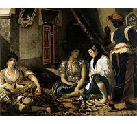 ZHAOSHAN Tableau sur toile poster 58x90cm sans cadre Femmes d'Alger dans leur appartement Eugène Delacroix