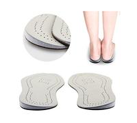 ZHAOSHUXIAN 2 Paires de Semelles orthopédiques en Cuir pour Talon compensé latéral Inserts de Chaussures, Coussins de Chaussure de Talon pour la Supination de la Pronation O/X Leg Bow Legs