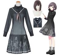 ZHAOSJ Ena Shinonome Colorful Stage Cosplay Wig Costume Tenues pour femmes personnage de jeu Akiyama Mizuki Gray Veste Uniforme Adult Full Full Set Halloween Carnival Fancy Dishot Up costume